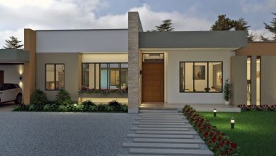 طراحی نمای ساختمان یک طبقه ویلایی